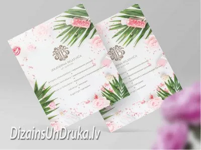 Two floral design leaflets for beauty services
