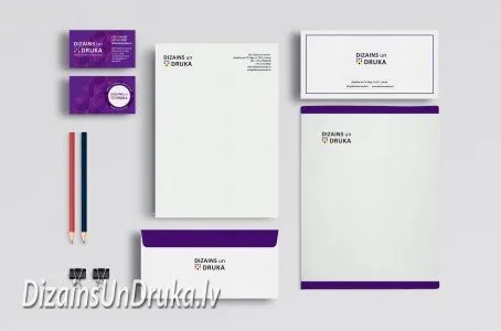 Визитки, бланк и конверты как образец brand book с логотипом