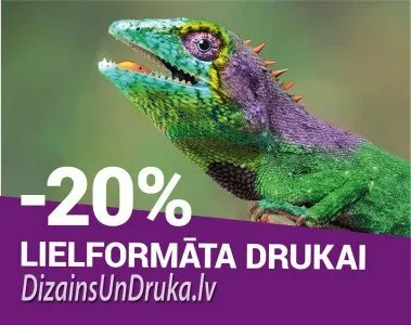 Colorful lizard with -20% sale text for large format printing