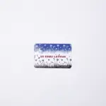 Custom pocket calendar with meadow illustration and red text ES ESMU LATVIJA