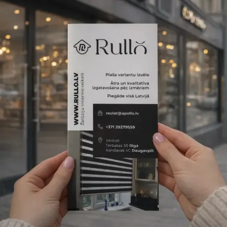 Hand-held Rullo booklet as a custom booklet printing sample