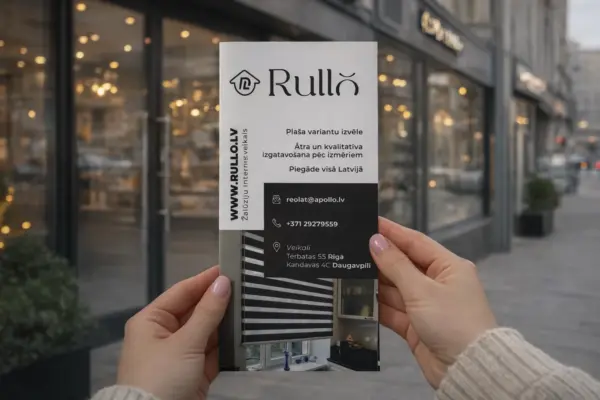 Hand-held Rullo booklet as a custom booklet printing sample