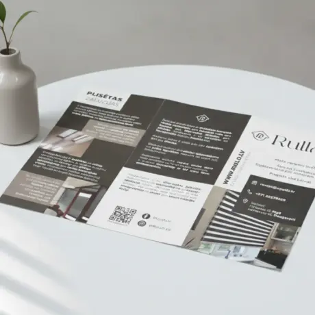 Custom booklet printing sample for pleated roller blinds