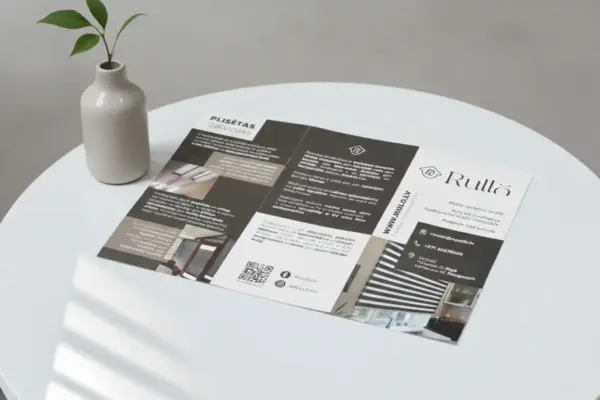 Custom booklet printing sample for pleated roller blinds