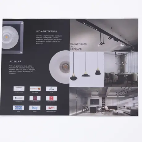 Open booklet about LED systems, a custom booklet printing sample