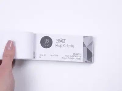 Perforated theatre ticket booklet as a custom ticket printing sample