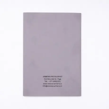 Back cover design and custom menu printing for Armenia Restaurant