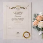Jūlija Bridal Fashion authenticity certificate, custom certificate printing sample