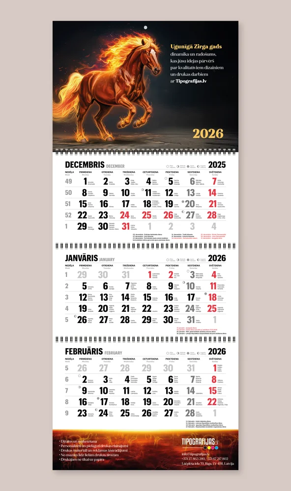 Wall calendar Classic+