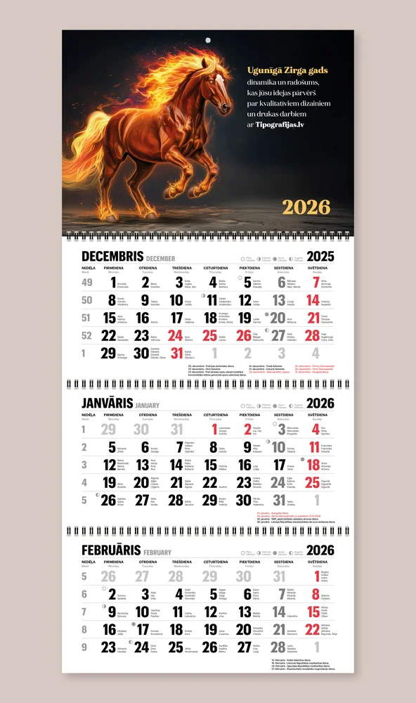 Wall calendar Classic