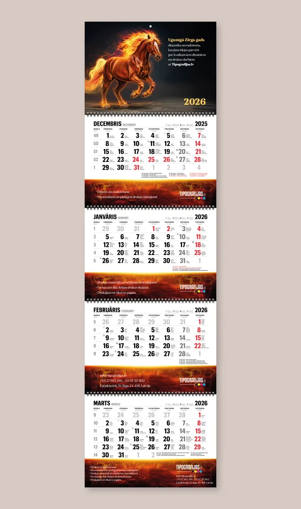 Wall calendar LUX+
