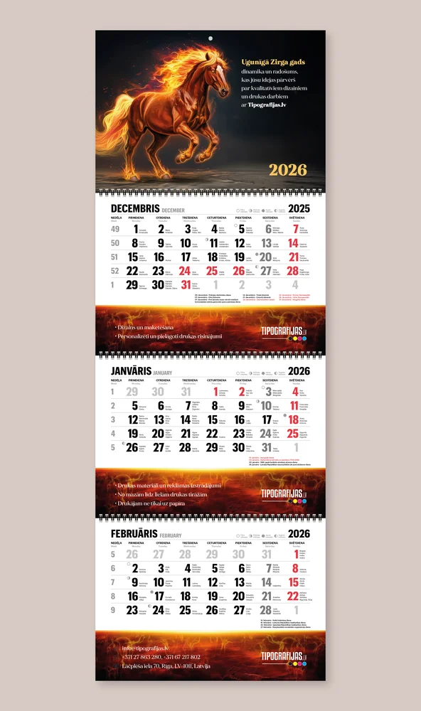 Wall calendar LUX